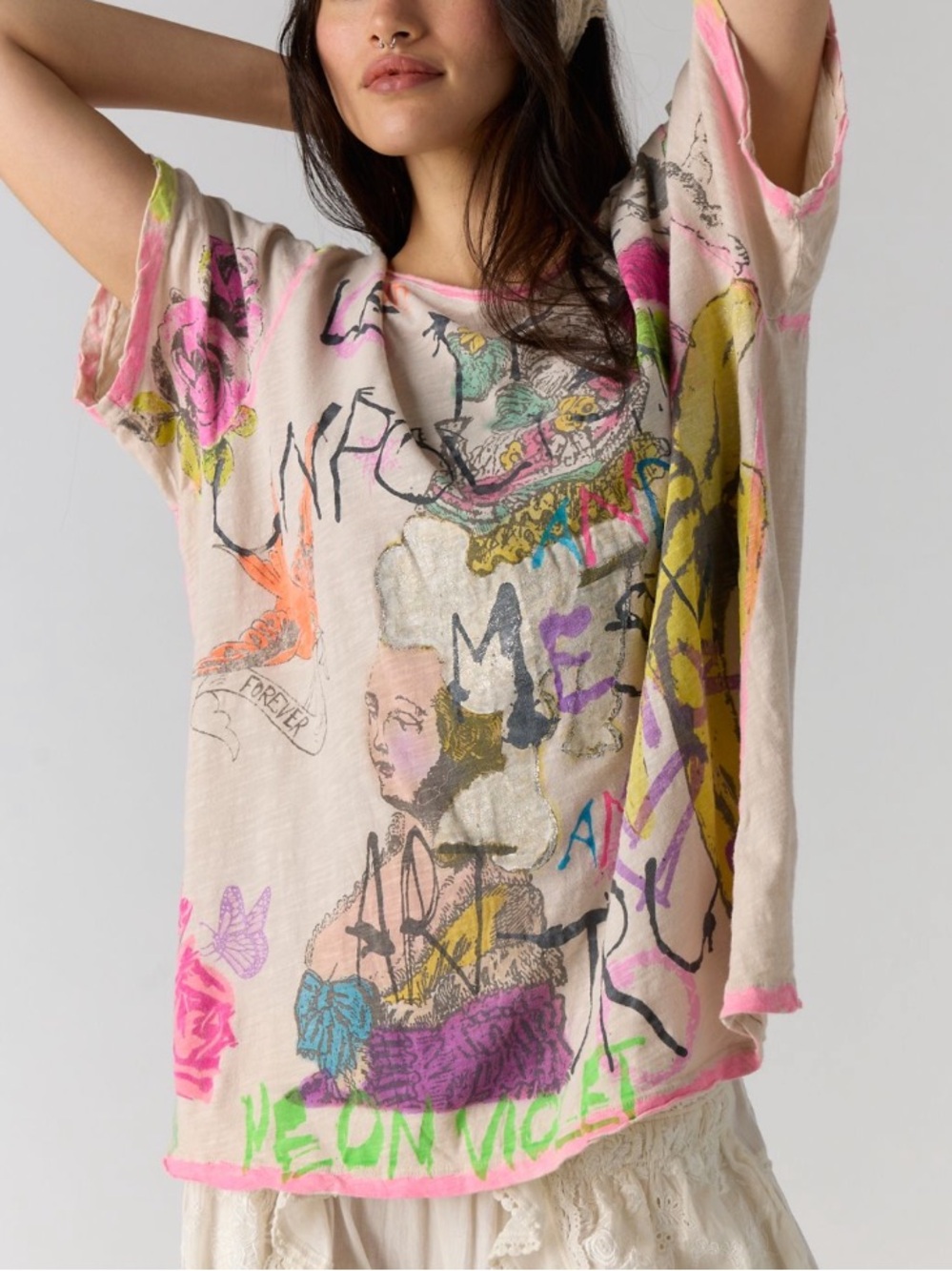 NWT Magnolia Pearl💯Cotton Extra Forever Oversized Tee (One Size Fits Most)